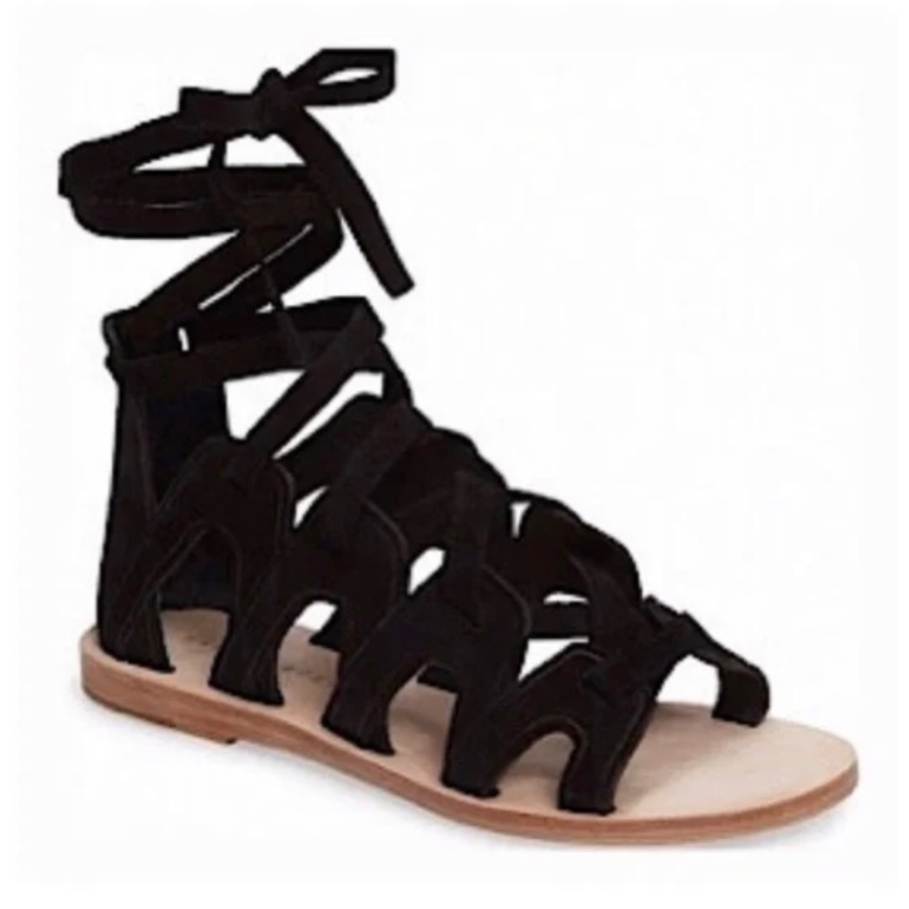 Mercer Edit Sandals Ezonthei Gladiator Suede Lace Up Leg Size 7M/37
